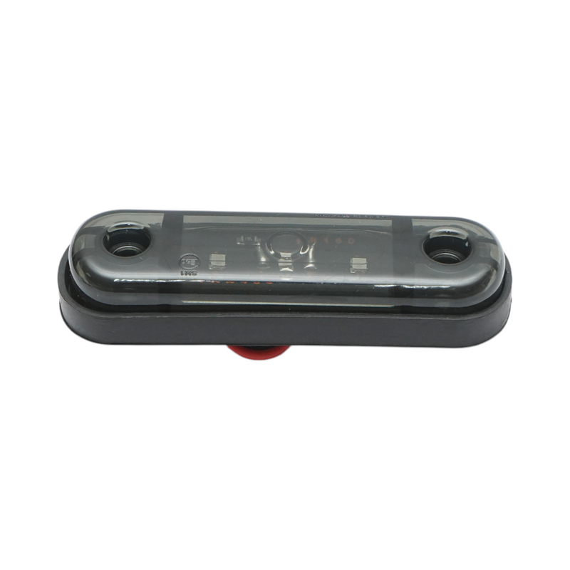 Luce di ingombro laterale a LED ovale 12V-24V, rosso fumé, 3 LED, 87x28x13,5 mm Breckner Germany