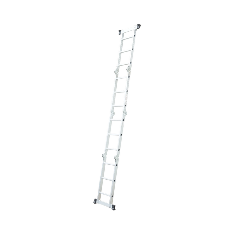 Scala multifunzione in alluminio da 3,7 m, 4x4 pioli, portata massima 150 kg