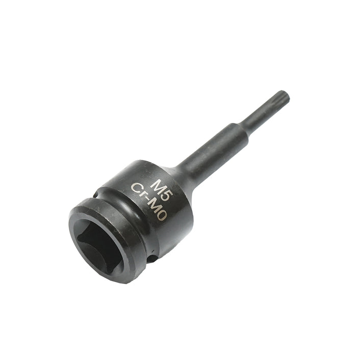 Chiave a bussola a percussione scanalata M5, 78 mm, 1/2 quadrato Cr-Mo