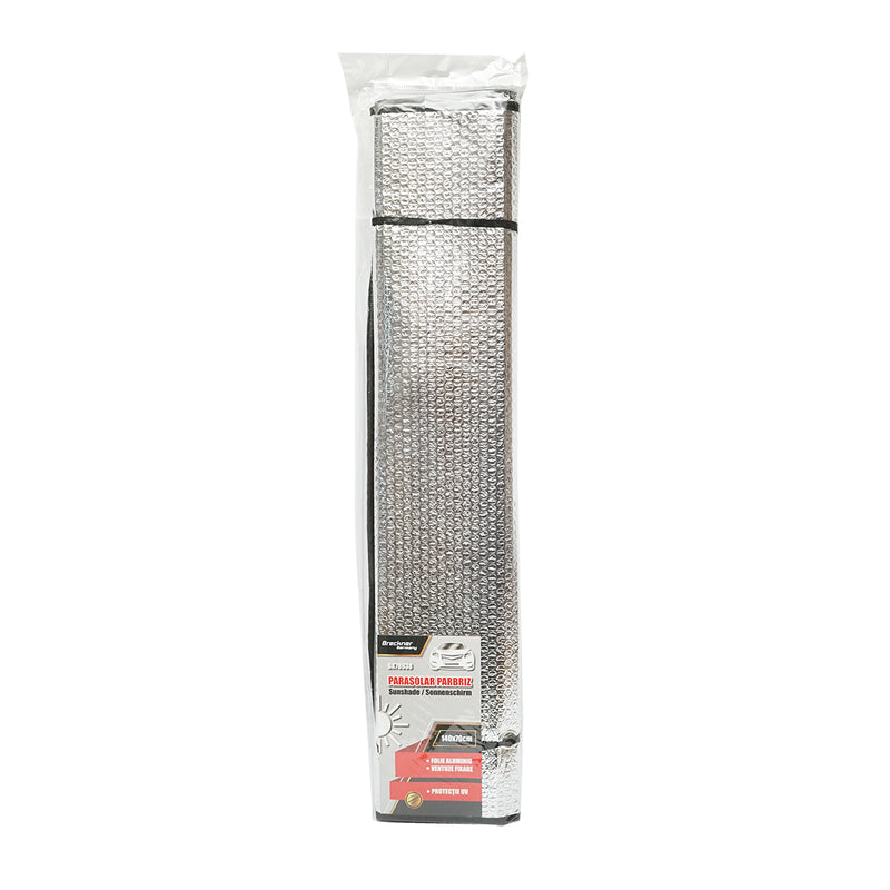 Parasole per parabrezza auto (140x70 cm) con foglio in alluminio e ventose Breckner Germany