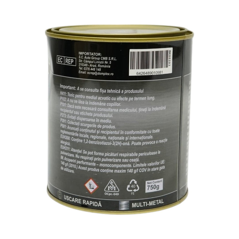 Smalto anticorrosivo 3 in 1 per metalli Imperial Red, 750 g, a base acqua, applicabile direttamente sulla ruggine. Breckner Germany