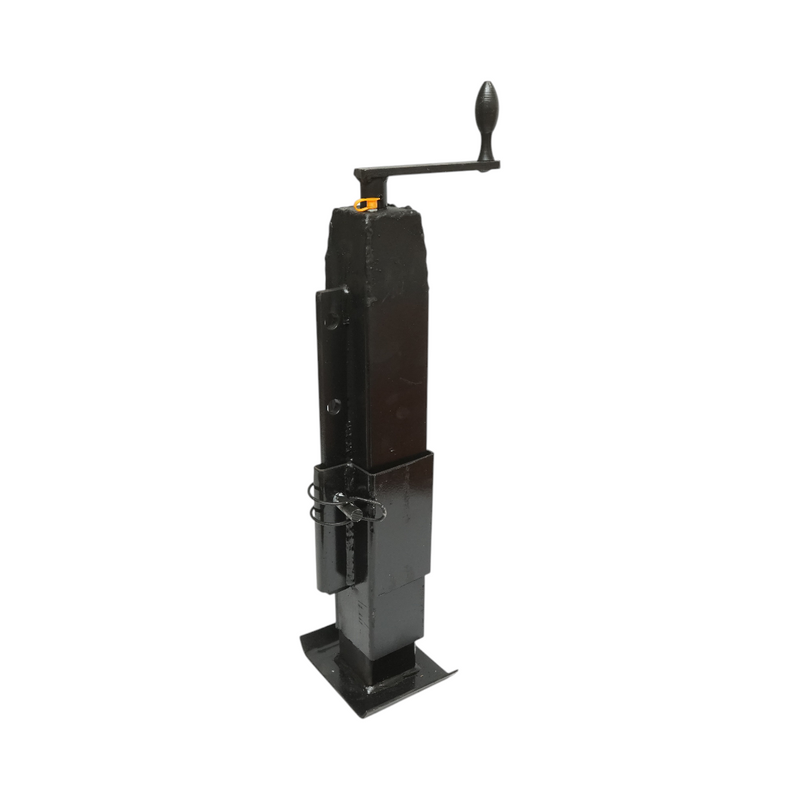 Piede di supporto regolabile per rimorchio con manovella (50 cm), montaggio laterale, cilindro da 80 mm, carico massimo 6.000 kg.