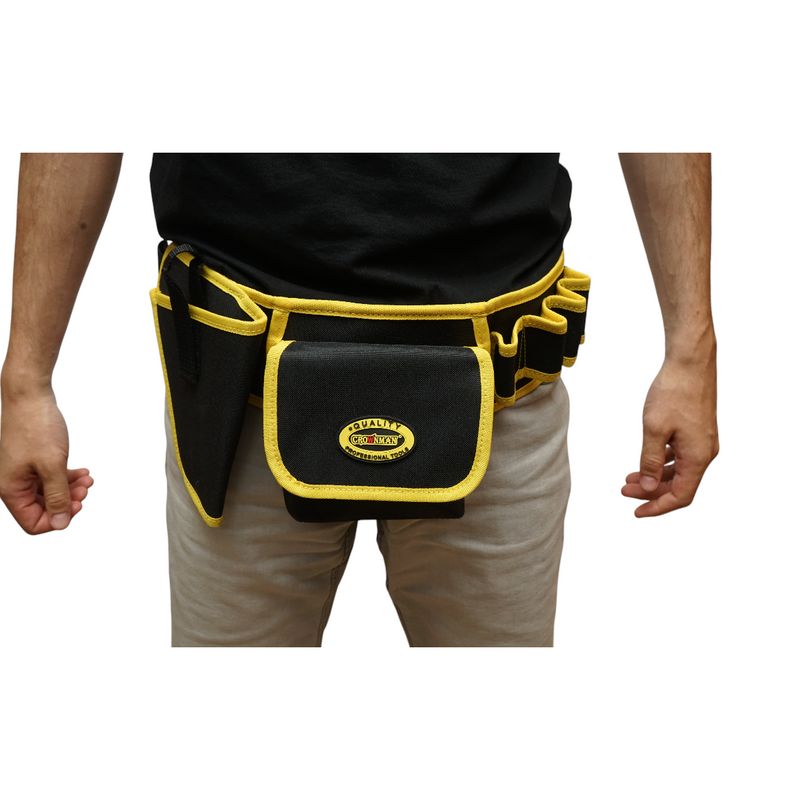 Cintura portautensili Crownman con tasche, tessuto Oxford, 660x155 mm