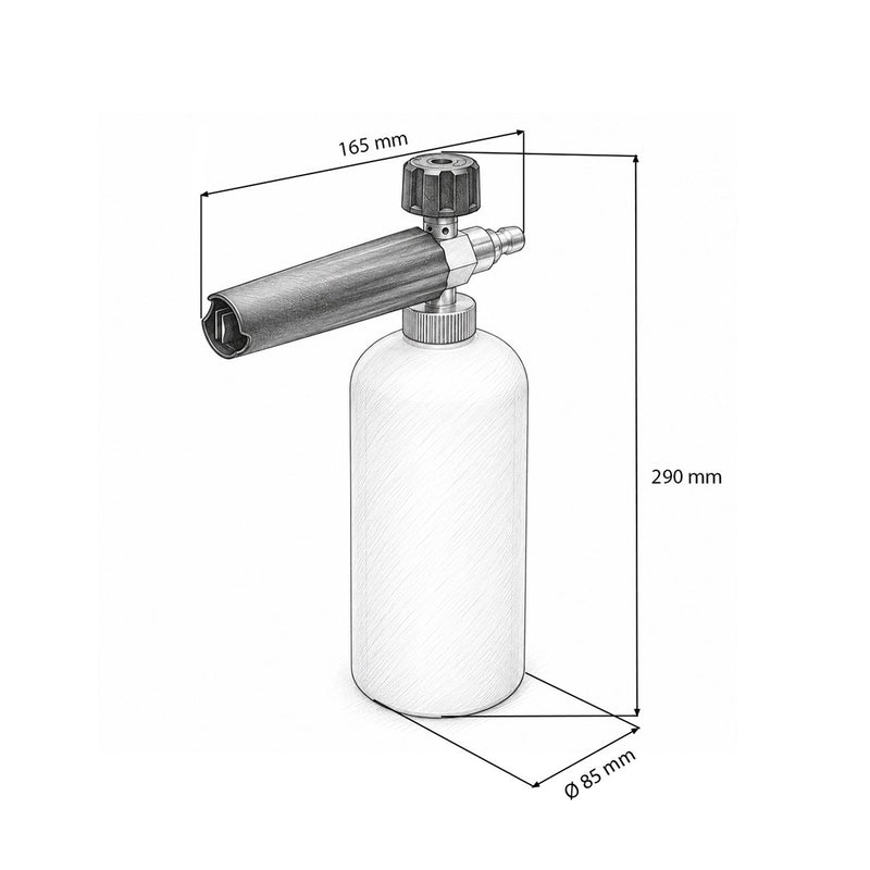 Lancia schiumogena con serbatoio da 1 L per idropulitrice Breckner Germany