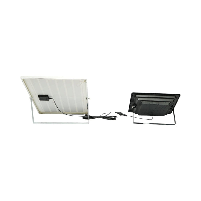 Faro LED da 100 W, 6500 K, con pannello solare da 12 W, batteria LiFePO4 da 8000 mAh e telecomando (IP67) Breckner Germany