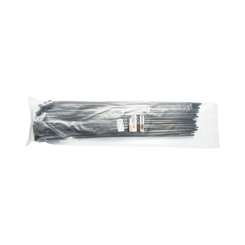Fascette stringicavo in plastica nera, 4,8 × 380 mm, 100 pezzi/set. Breckner Germany