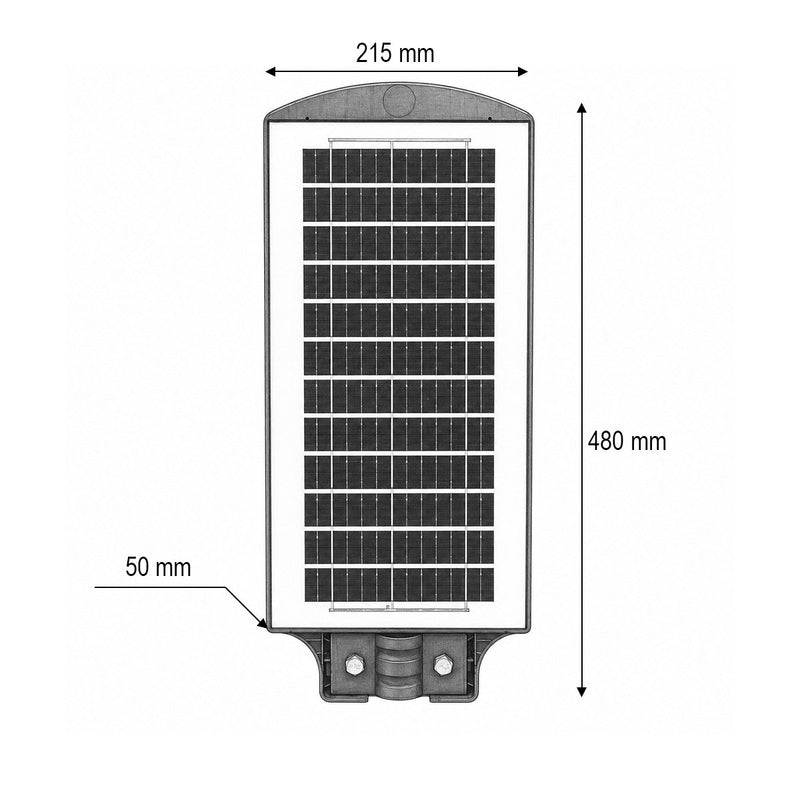 Lampione stradale solare a LED da 100 W con pannello solare da 12 W, batteria LiFePO4 da 8000 mAh, sensore di movimento, telecomando e supporto per palo (IP65) Breckner Germany
