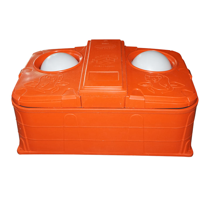 ABBEVERATOIO ANTIGELO GALLEGGIANTE SFERA, ABBEVERATOIO TERMICO 80L BOVINI CAVALLI SUINI 80L 60x100x45cm