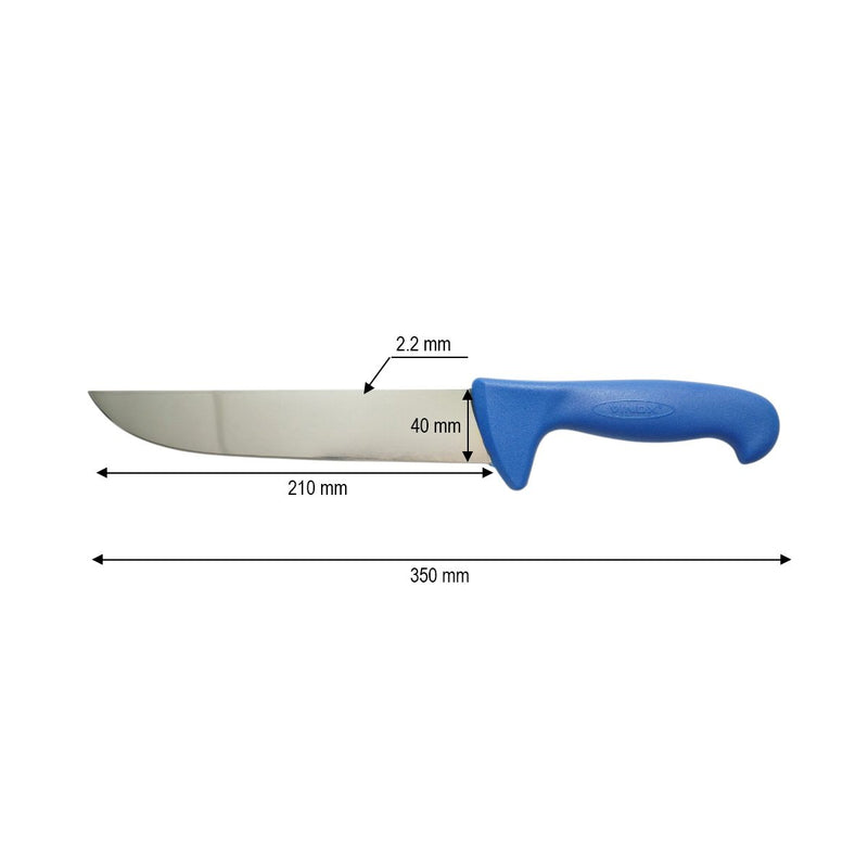 Coltello da macellaio professionale da 21 cm, lama in acciaio 5Cr15MoV, manico in nylon blu Breckner Germany