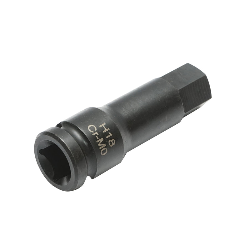Chiave a bussola a impatto esagonale H18, 78 mm, quadrata 1/2 Cr-Mo