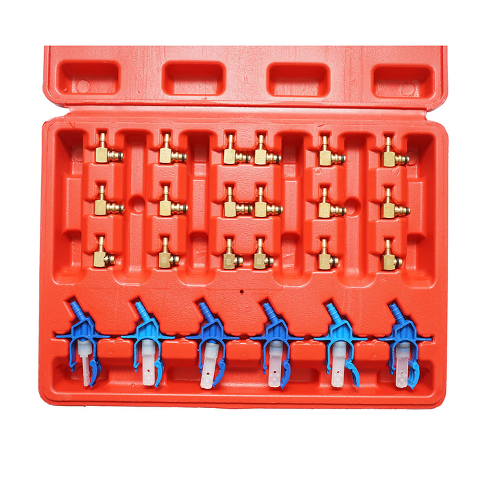 Kit di prova e pulizia degli iniettori di benzina da 24 pezzi Breckner Germany