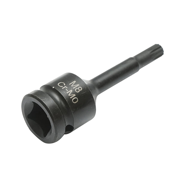 Chiave a bussola a percussione scanalata M8, 78 mm, 1/2 quadrato Cr-Mo
