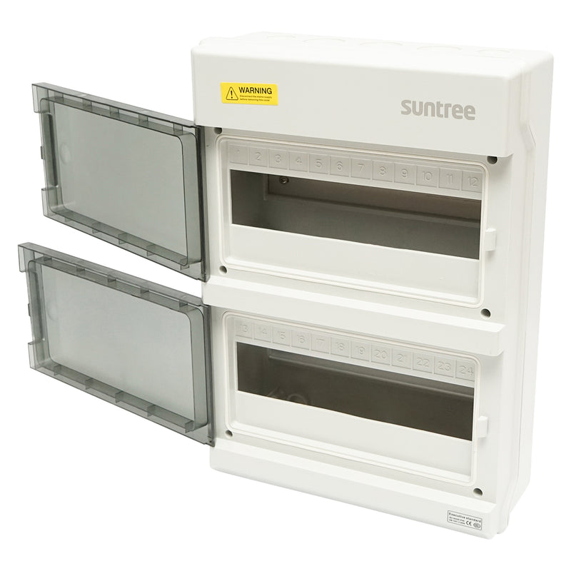 Pannello portafusibili Suntree IP66 a montaggio superficiale a 2 file e 24 moduli