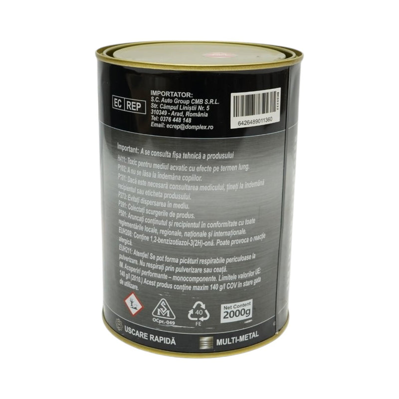 Smalto anticorrosivo 3 in 1 a base d'acqua per metalli, rosso RAL 2002, 2 kg, applicazione diretta sulla ruggine. Breckner Germany
