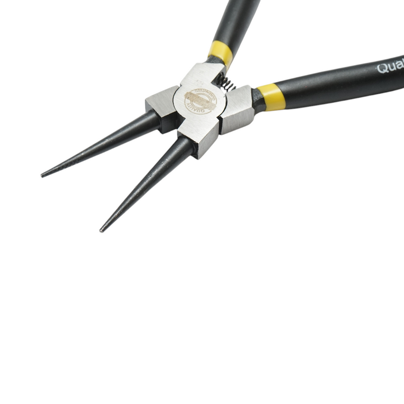 Pinza di sicurezza Crownman professionale da 180 mm con punta dritta e chiusura interna.