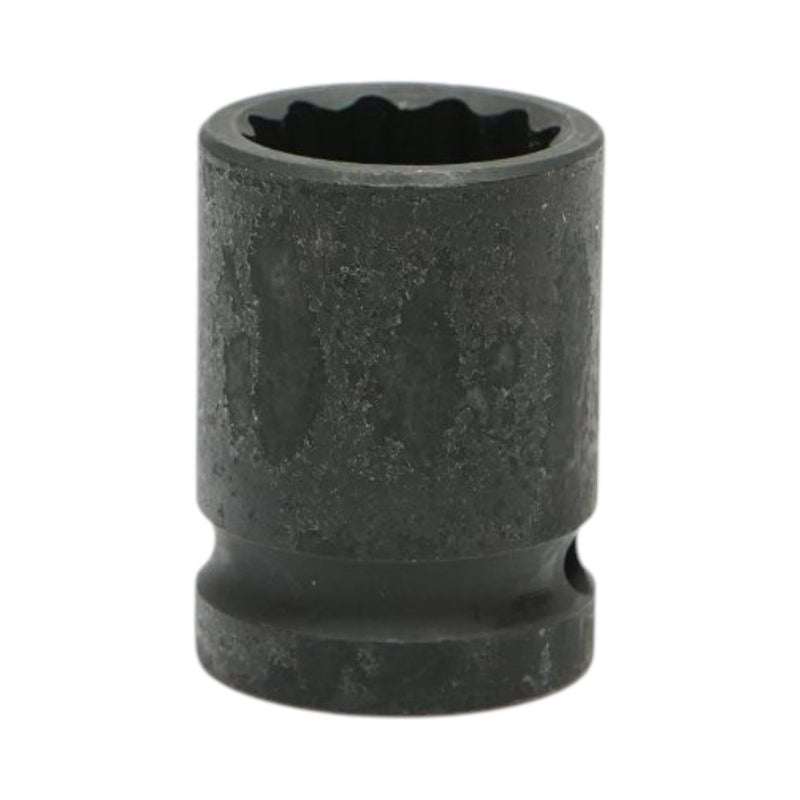 Bussola a impatto bi-esagonale da 19 mm, lunghezza 38 mm, attacco quadro da 1/2", acciaio Cr-Mo Breckner Germany