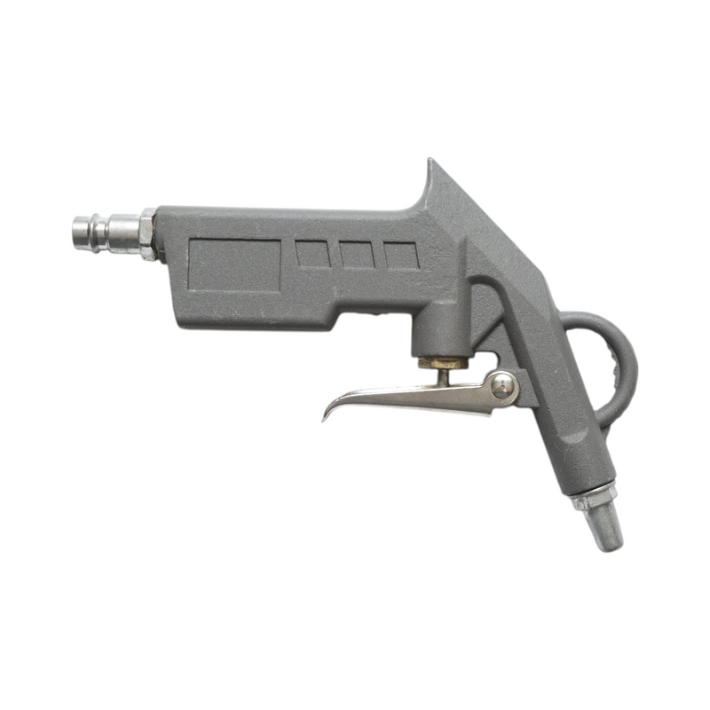 Pistola di soffiaggio ad aria compressa con ugello corto da 28 mm, grigia