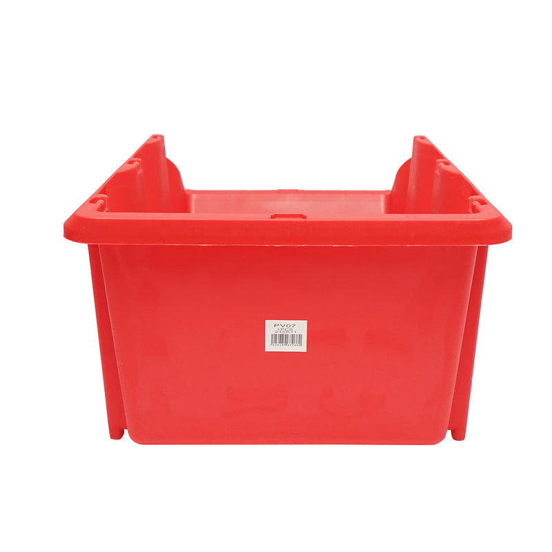 Scatola portaoggetti in plastica rossa, dimensioni 490x300x195 mm