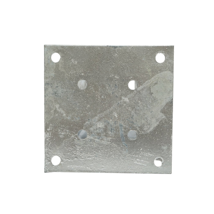 Supporto per palo applicato, fissaggio con viti 71x71x150, acciaio zincato, galvanizzato