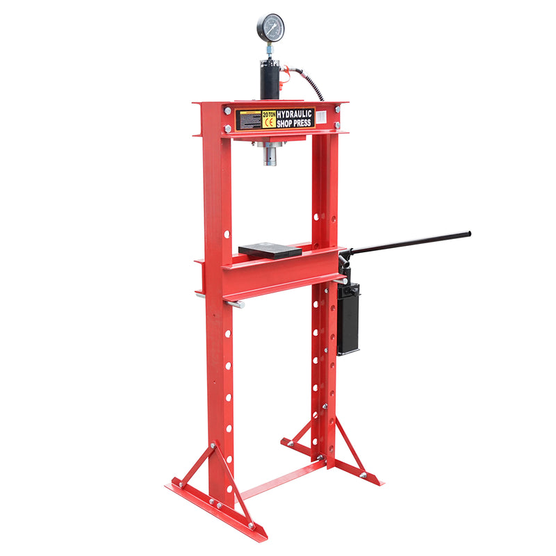 Pressa idraulica 20T, apertura regolabile 0-820mm, corsa pistone 0-150mm