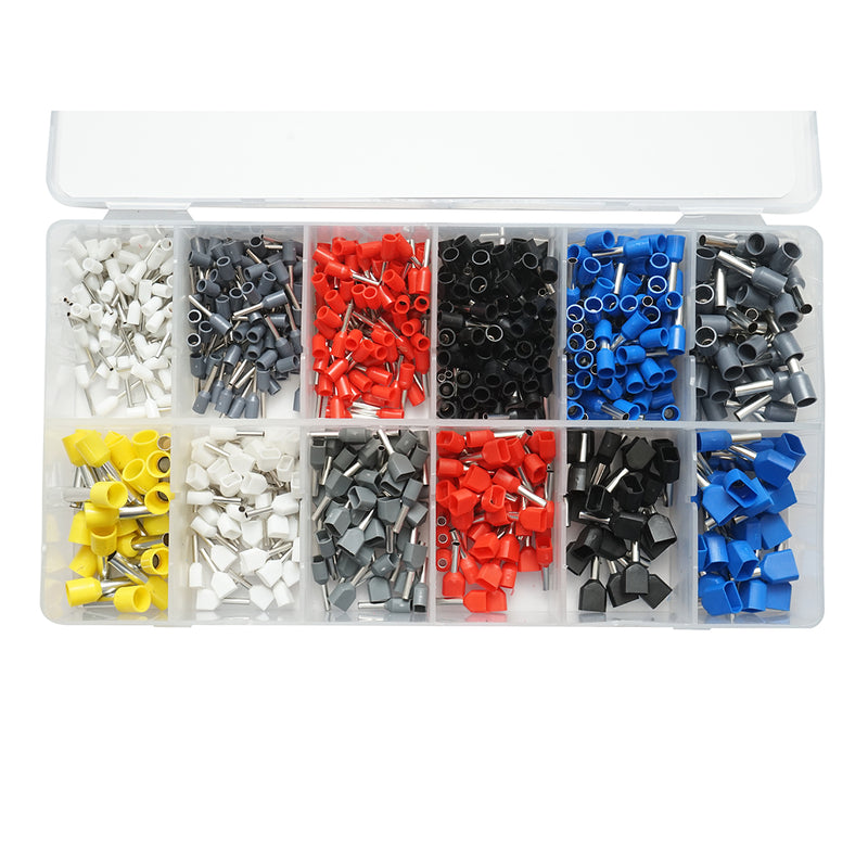Kit di puntalini isolati per cavi elettrici, 0,5–6 mm², 775 pezzi