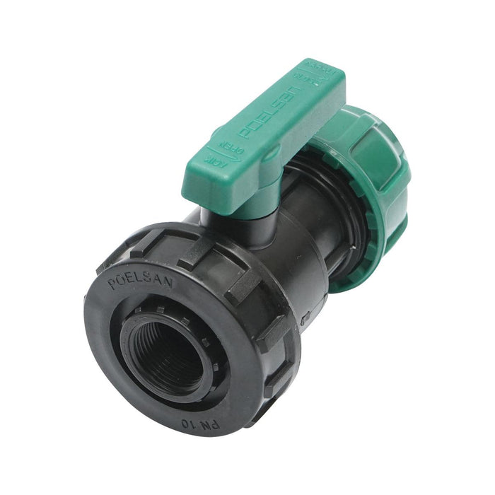 Valvola A Sfera per tubi irrigazione a goccia PN10-32mm X 3/4", Rubinetto per Tubi Nastro di irrigazione a Goccia, Valvola A Sfera per sistemi di irrigazione a goccia PN10-32mm X 3/4"