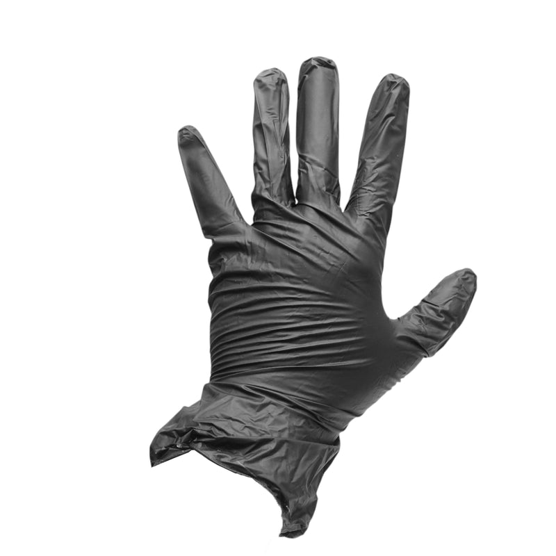 Guanti in nitrile sintetico nero senza polvere, taglia XL, 100 pezzi/scatola