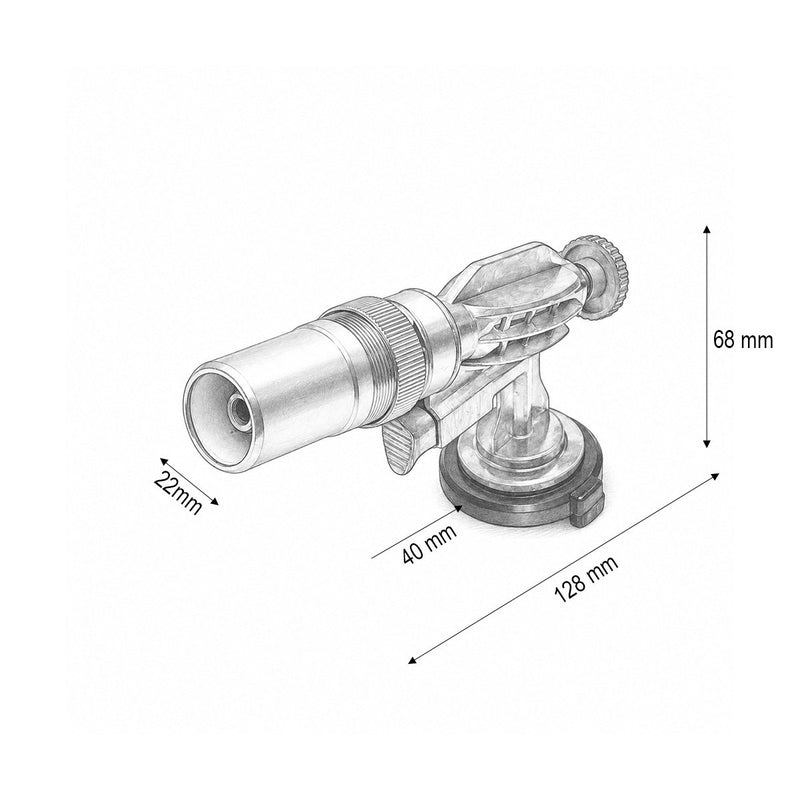 Bruciatore a gas Master Torch (testina per bomboletta spray), accensione piezoelettrica, fiamma regolabile a 1300°C
