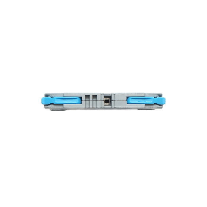 Connettore rapido per guida DIN 32A 450V, 2 poli 0,08-4mm, blu Leader