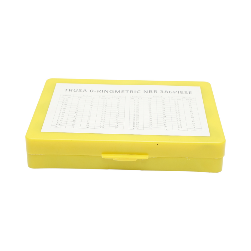Kit di O-ring in NBR (misure metriche), 386 pezzi