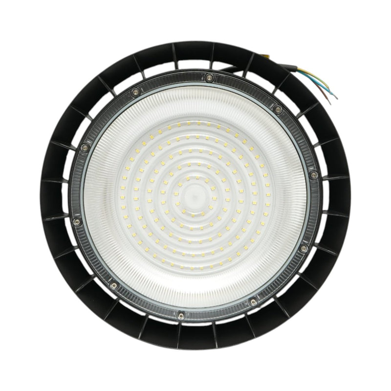 Lampada industriale LED UFO High-Bay da 100 W, 100-265 V, 6500 K, 12000 lm per capannoni industriali e magazzini, 290x32 mm, IP65 Breckner Germany