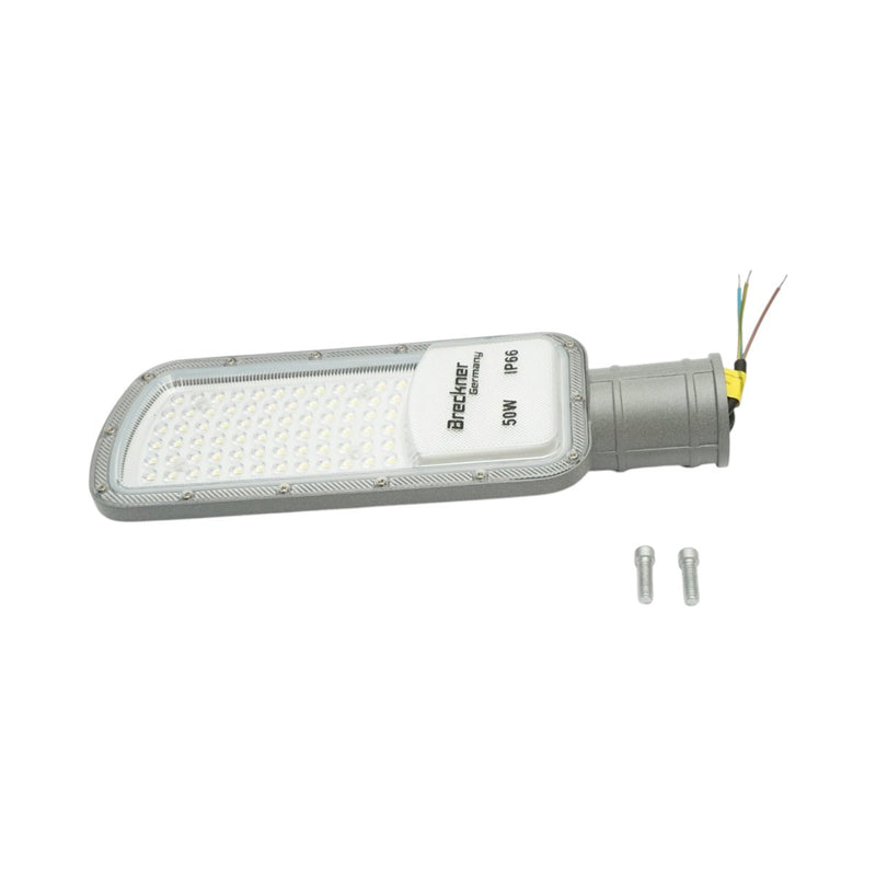 Lampione stradale LED da 50 W, 100-265 V, 6500 K, 5500 lm, montaggio su palo, 340x125x25 mm, IP66 Breckner Germany