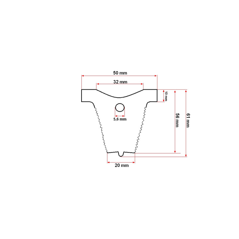 Lama controlama per mietitrebbia tipo C (modelli E280/E286)