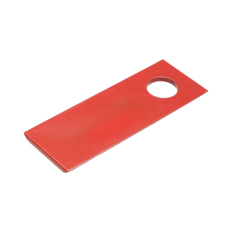 Coltello sinistro per falciatrice rotativa, dimensioni 126 × 47 × 4 mm, foro Ø 20 mm. Breckner Germany