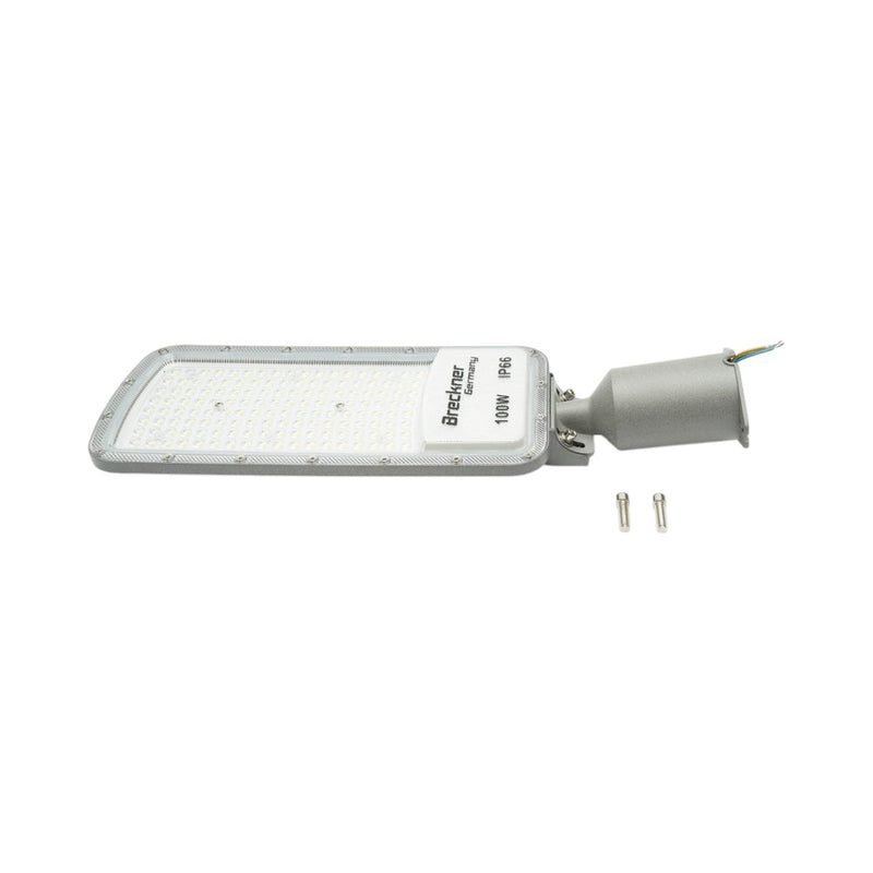 Lampione stradale LED da 100 W, 100-265 V, 6500 K, 11000 lm, montaggio su palo, 470x155x25 mm, IP66 Breckner Germany