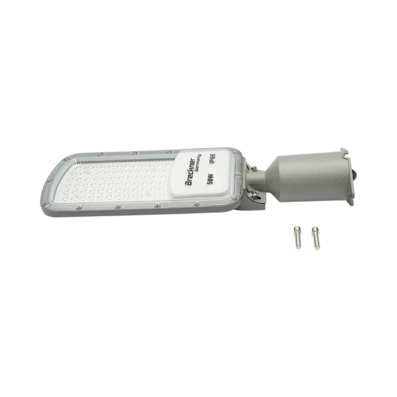 Lampione stradale a LED da 50 W, 100-265 V, 6500 K, 5500 lm, montaggio su palo, 410x125x25 mm, IP66 Breckner Germany