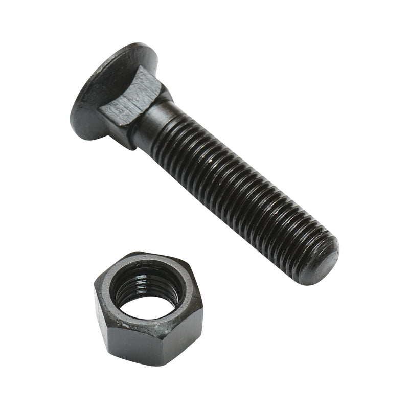 Bullone a testa tonda con sottotesta quadro e dado M16x80 mm