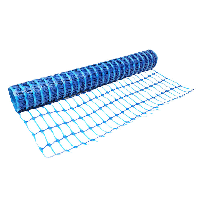 Rete per delimitazione lavori 1mx50m con maglie 70x40mm, 110g/m blu