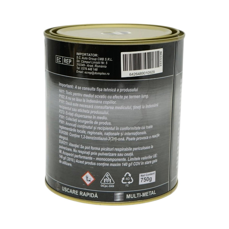 Smalto anticorrosivo nero 3 in 1 a base d'acqua per metallo (750 g), applicabile direttamente sulla ruggine  Breckner Germany
