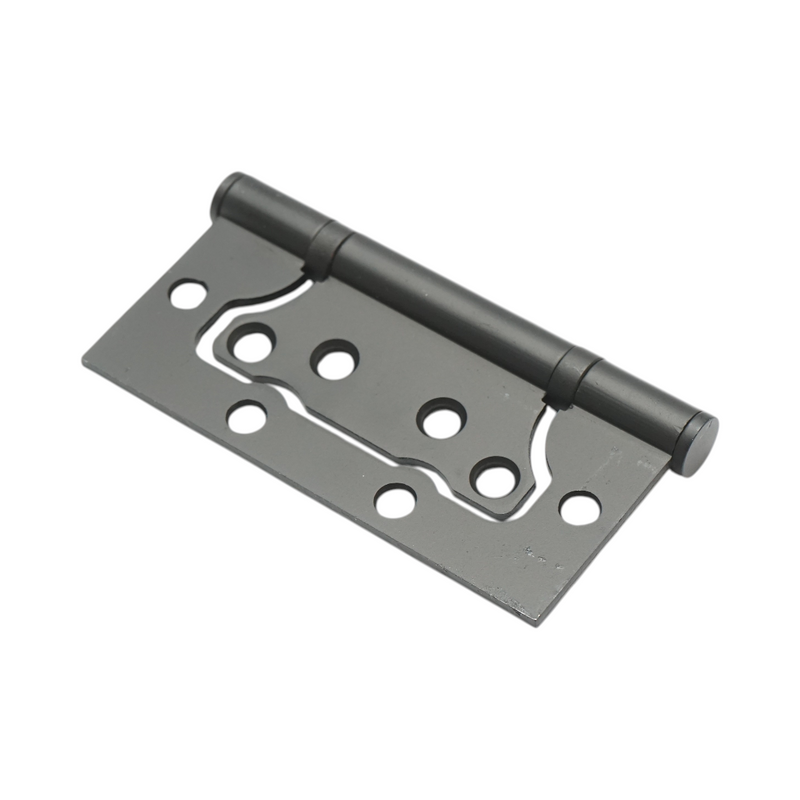Set di 2 cerniere per mobili complanari a farfalla, 100x50 mm, acciaio nero, viti incluse