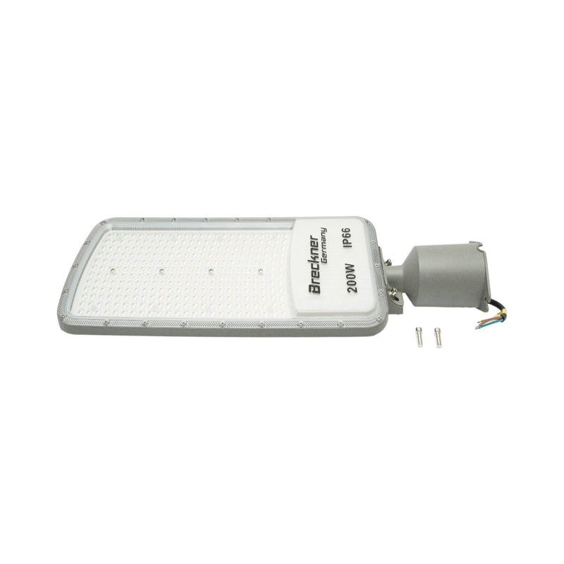 Lampione stradale LED da 200 W, 100-265 V, 6500 K, 22000 lm, montaggio su palo, 590x200x25 mm, IP66 Breckner Germany