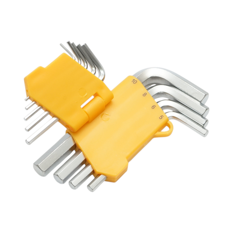 Set di 9 chiavi a brugola esagonali corte 1,5-10 mm Cr-V Hotech
