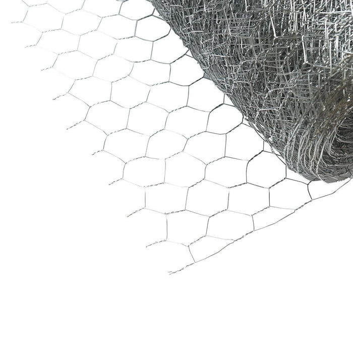 Reti Recinzione per Pollame Rete per recinto L20m, H100cm, intrecciata, zincata con maglie di 19mm, per recinzione.