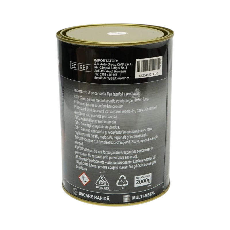 Smalto anticorrosivo 3 in 1 a base acqua per metalli, bianco opaco, 2 kg, applicabile direttamente sulla ruggine Breckner Germany