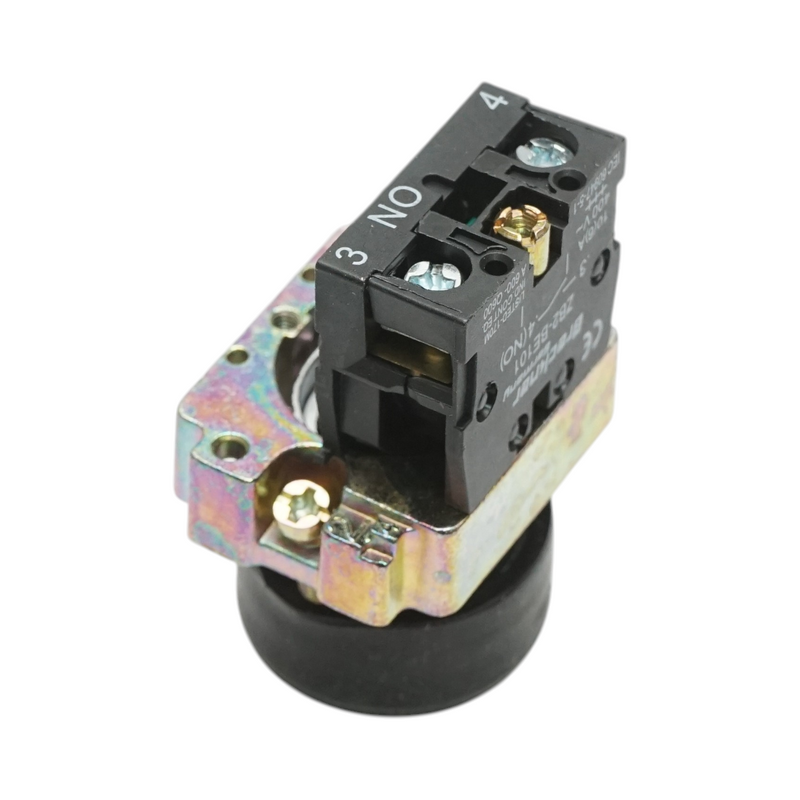 Pulsante di comando nero con protezione IP65, 1NO, 400V/10A, LAY5 Breckner Germany