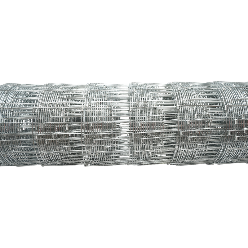 Rotolo di rete metallica zincata a maglia annodata (120 cm x 30 m, diametro filo 2 mm) per recinzioni
