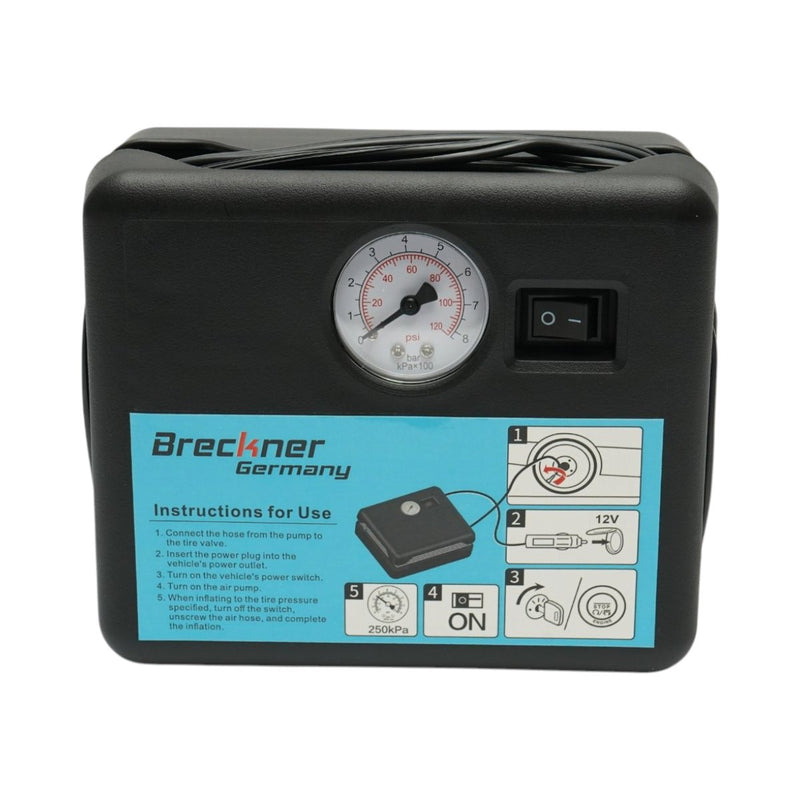 Kit di riparazione pneumatici con compressore a 12 V e sigillante da 450 ml Breckner Germany
