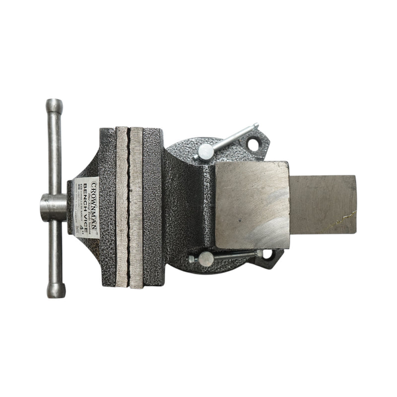 Morsa a base rotante e incudine Crownman da 100 mm