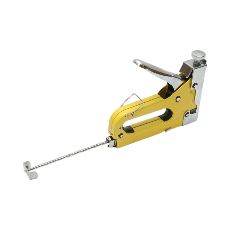 Graffatrice manuale regolabile 3-in-1 Crownman per tappezzeria (punti a C 4–14 mm, punti a U 10–12 mm, punti a T 10–14 mm), set da 300 punti incluso.