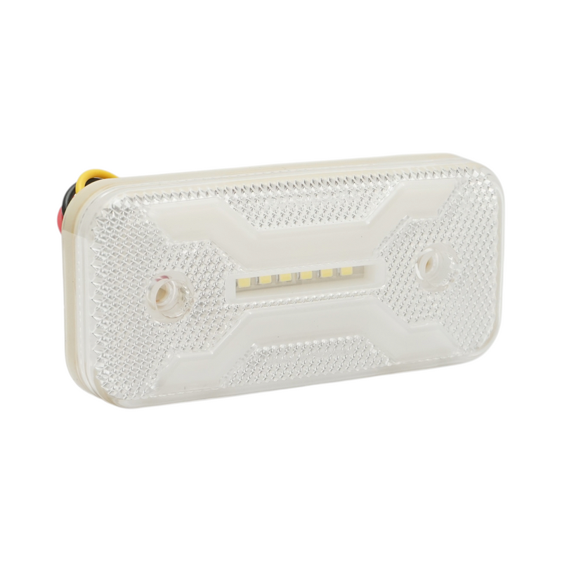Luce di ingombro laterale a LED bianchi (12V-24V), 2 funzioni, modello X NEON, 30 LED, 110x52x16 mm Breckner Germany